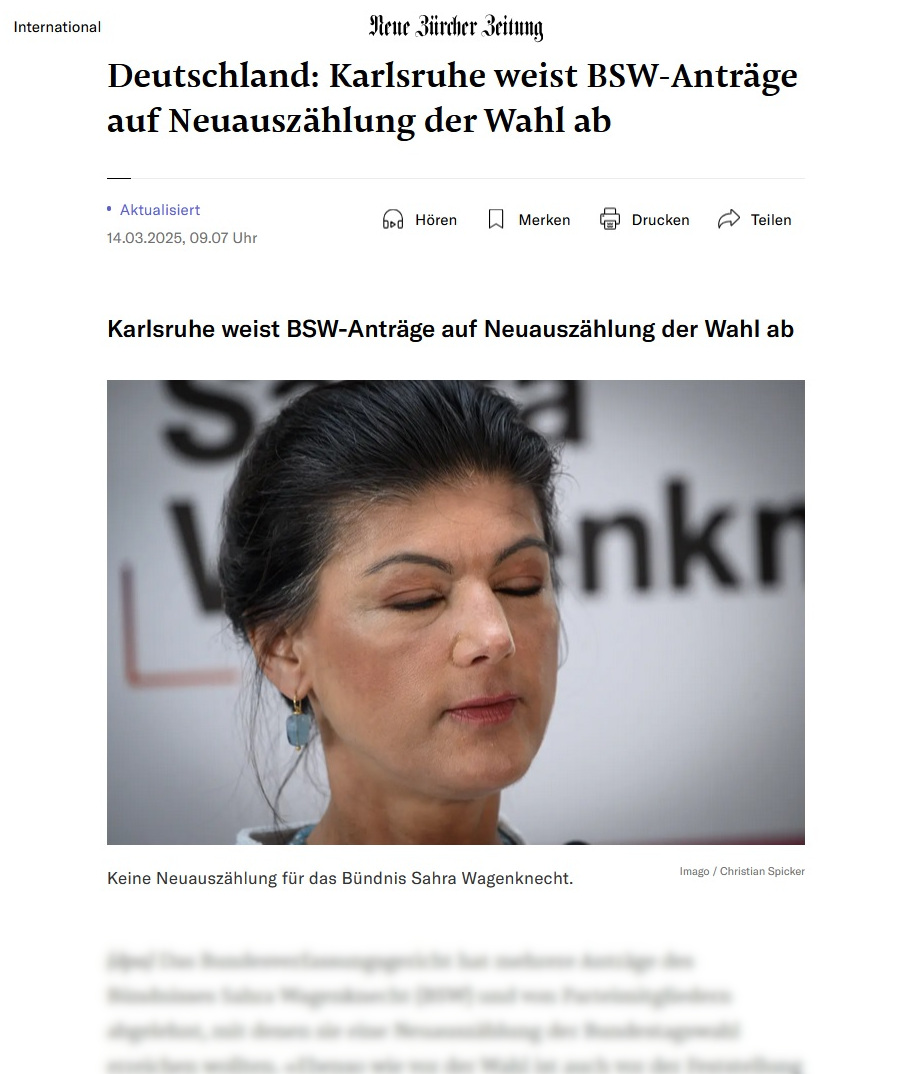 03.2025 Neue Züricher Zeitung